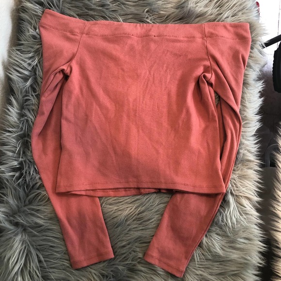 abercrombie and fitch off shoulder long sleeve top size extra large XL - Picture 2 of 3